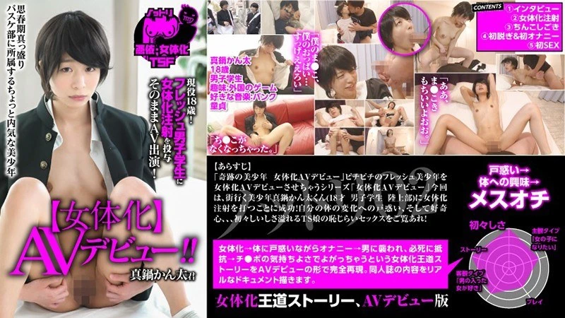 NTTR-002 诺特利02【女体化】AV出道，现年18岁！给一位刚成年的大学生注射了女体化药物，然后他就直接参加了AV拍摄！这个人就是真锅坎太。