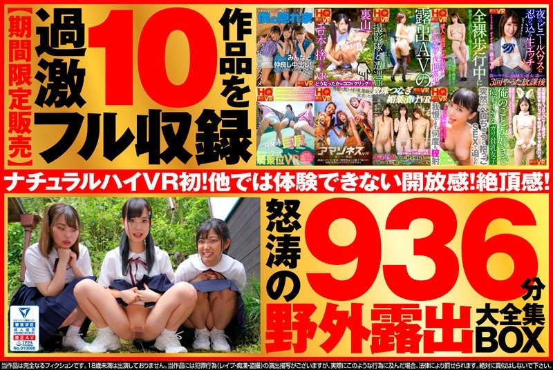 NHKB-015 【VR】【超值套装】天然高画质VR首次推出！户外场景+裸露场景大全BOX，在户外进行充满罪恶感的亲密行为！如果被发现就糟了，10个超刺激的场景连续不断，总时长高达936分钟！【限量销售】